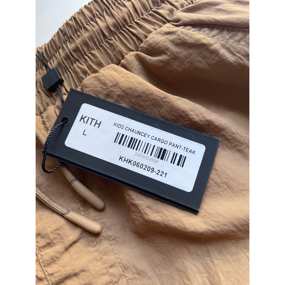Kith Kids Chauncey Cargo Pant Teak Brown Nylon Size L 10/12 Unisex NEW - Picture 5 of 10